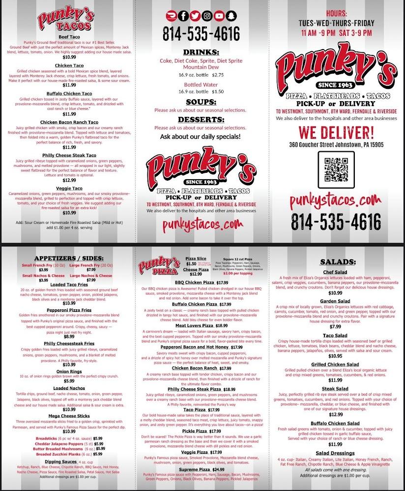 Punky's Famous Flatbreads Menu image 1